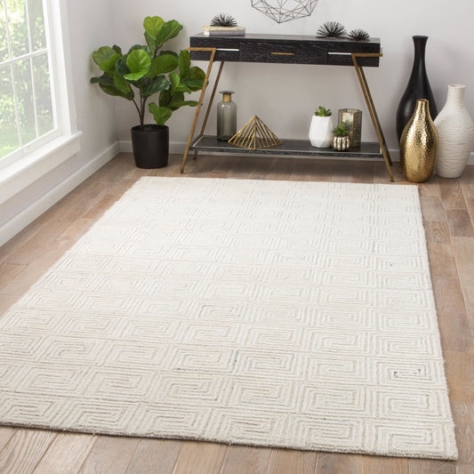 Capital CAP03 Rug by Jaipur Living in ivory. Made from 60% viscose, 40% wool in a unique style.
