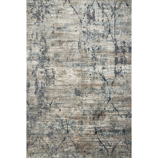 Cascade CAS-01 Rug by Loloi in taupe, blue. Made from 85% viscose, 15% polyester in a modern style.