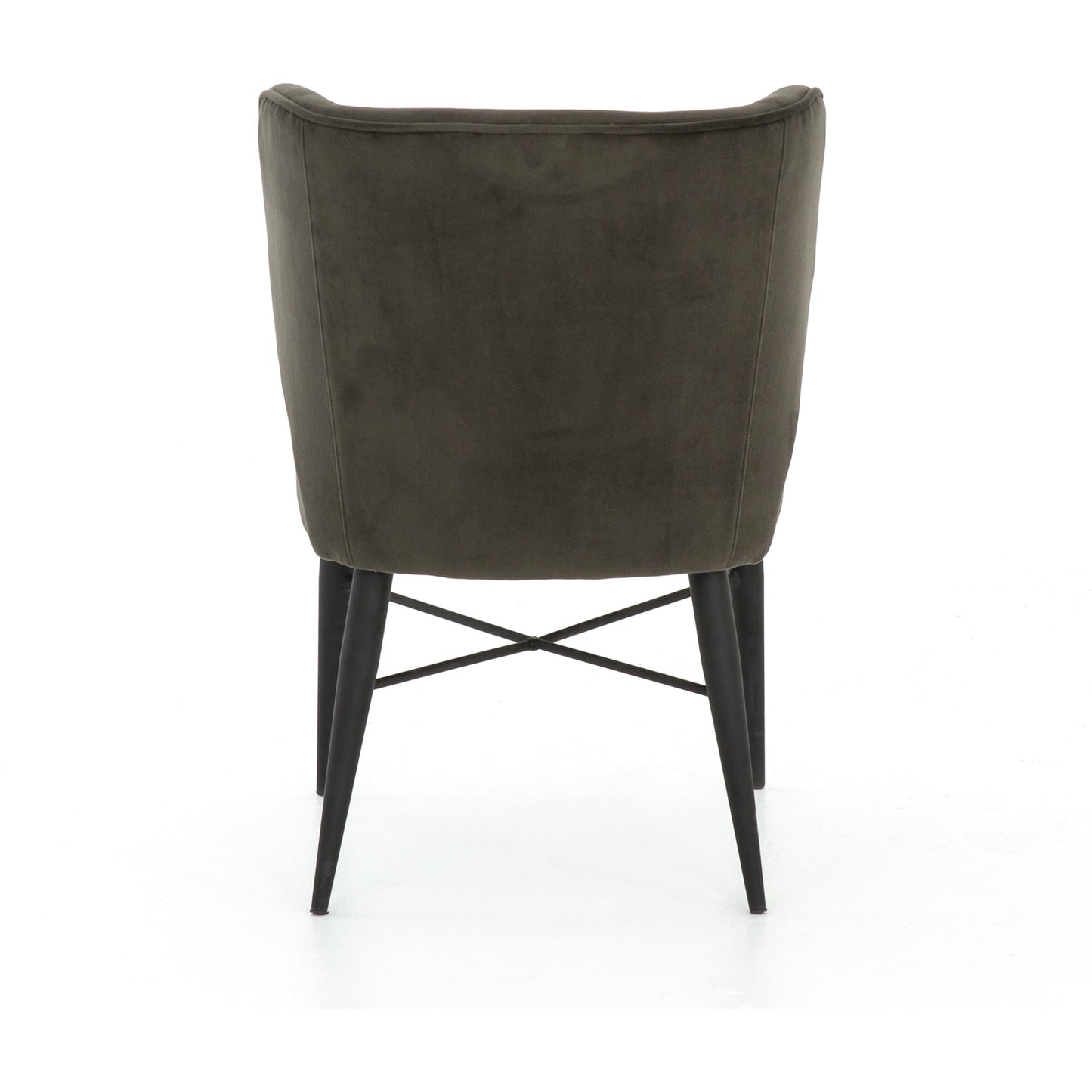 001 SR-368860 | Additional Silo | Arianna Dining Chair by Four Hands in bella smoke, midnight iron. Made from 100% polyester, iron in a modern style.