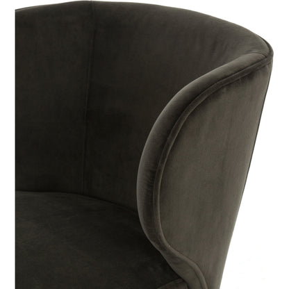 Arianna Dining Chair by Four Hands in bella smoke, midnight iron. Made from 100% polyester, iron in a modern style.