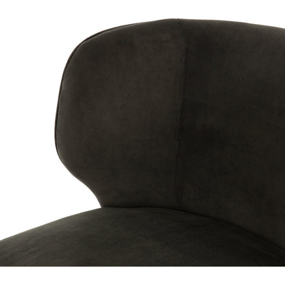 Arianna Dining Chair by Four Hands in bella smoke, midnight iron. Made from 100% polyester, iron in a modern style.