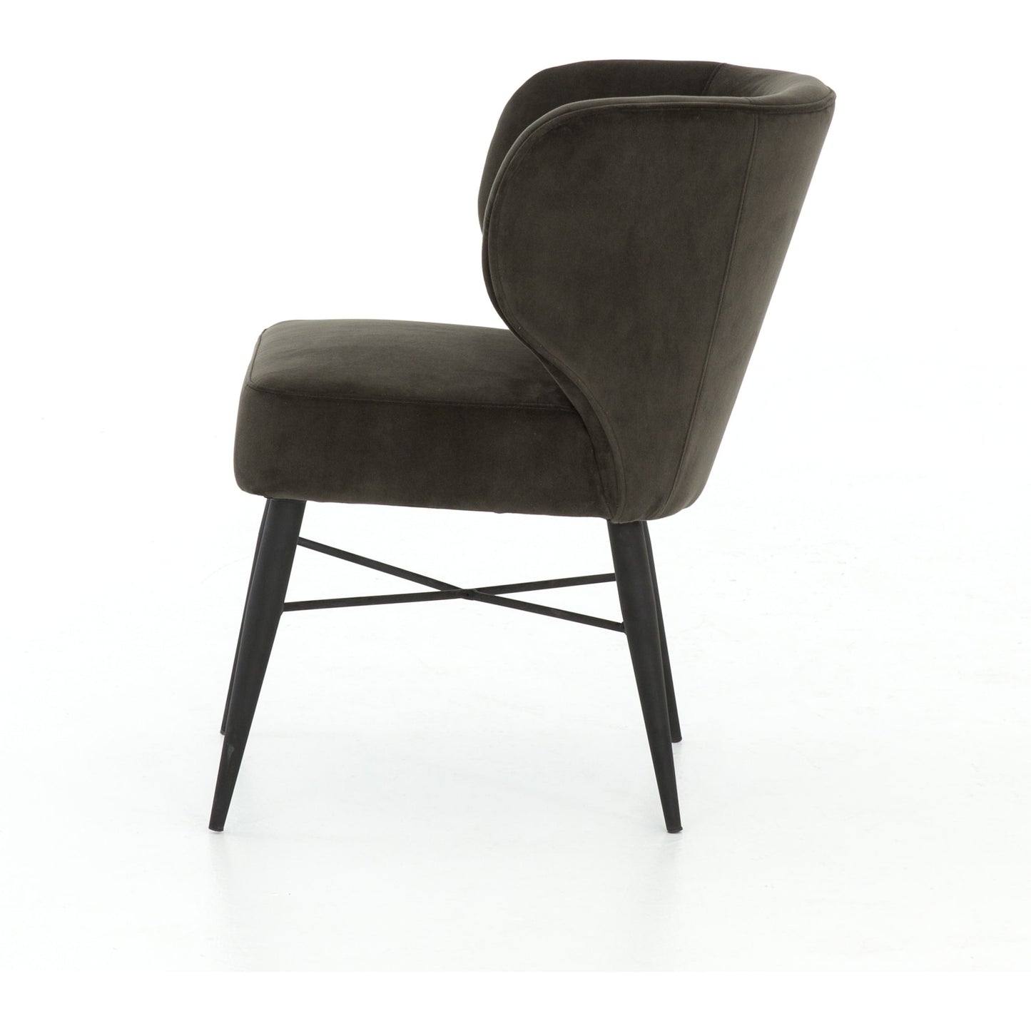010 SR-368860 | Additional Silo | Arianna Dining Chair by Four Hands in bella smoke, midnight iron. Made from 100% polyester, iron in a modern style.
