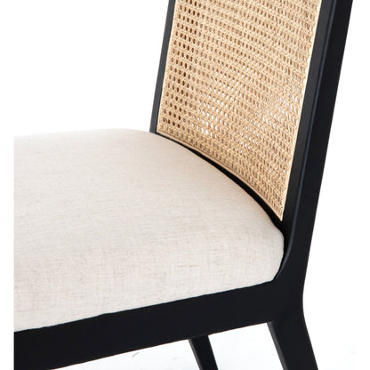 Antonia Cane Armless Dining Chair by Four Hands in toasted nettlewood. Made from unique in a transitional style.
