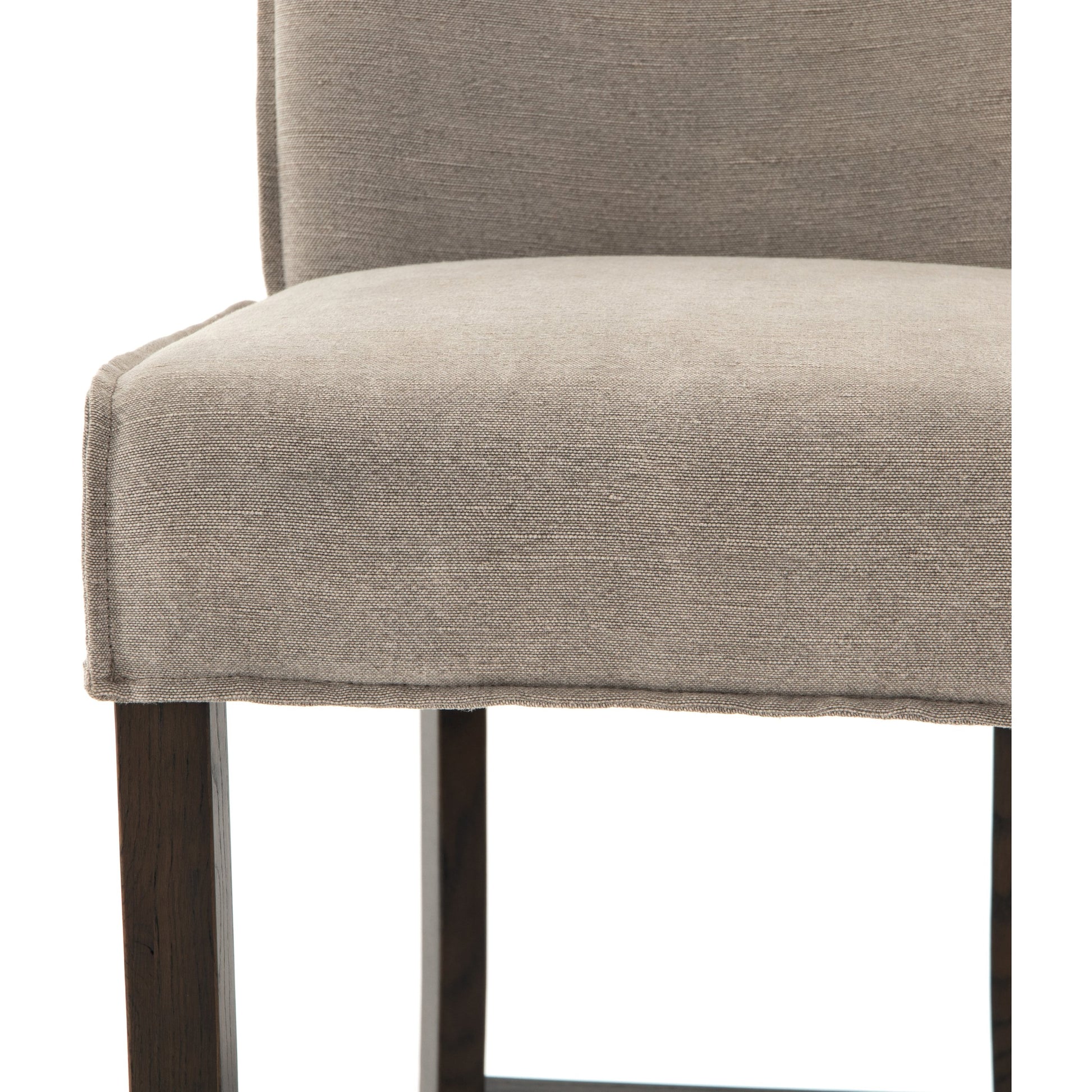 Aria Counter Stool by Four Hands in sienna chestnut. Made from top grain leather, solid nettlewood, 100% polyester in a modern style.