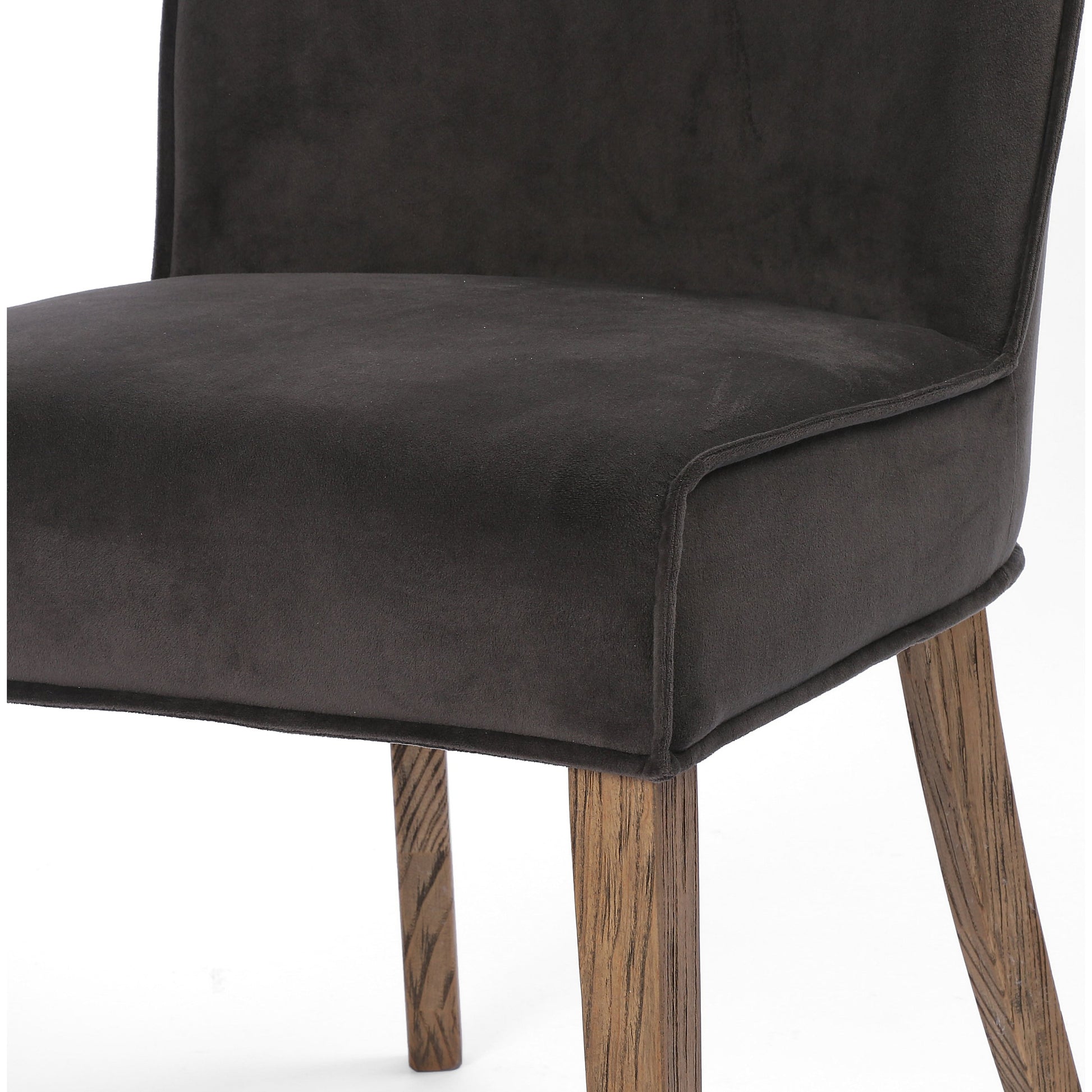Aria Dining Chair by Four Hands in sienna chestnut, warm nettlewood and sienna chestnut. Made from top grain leather, solid nettlewood, 100% polyester in a modern style.
