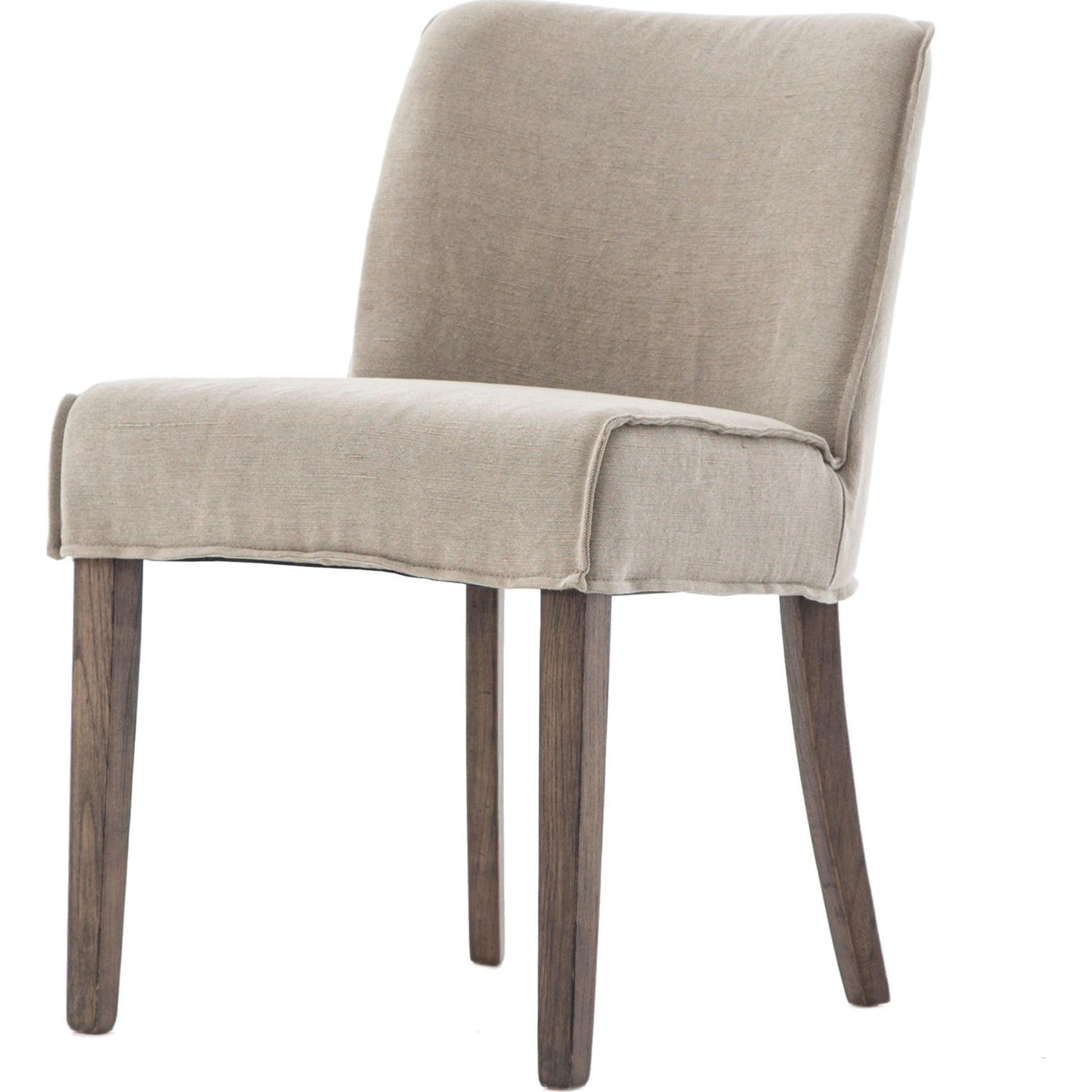 Aria Dining Chair by Four Hands in sienna chestnut, warm nettlewood and sienna chestnut. Made from top grain leather, solid nettlewood, 100% polyester in a modern style.