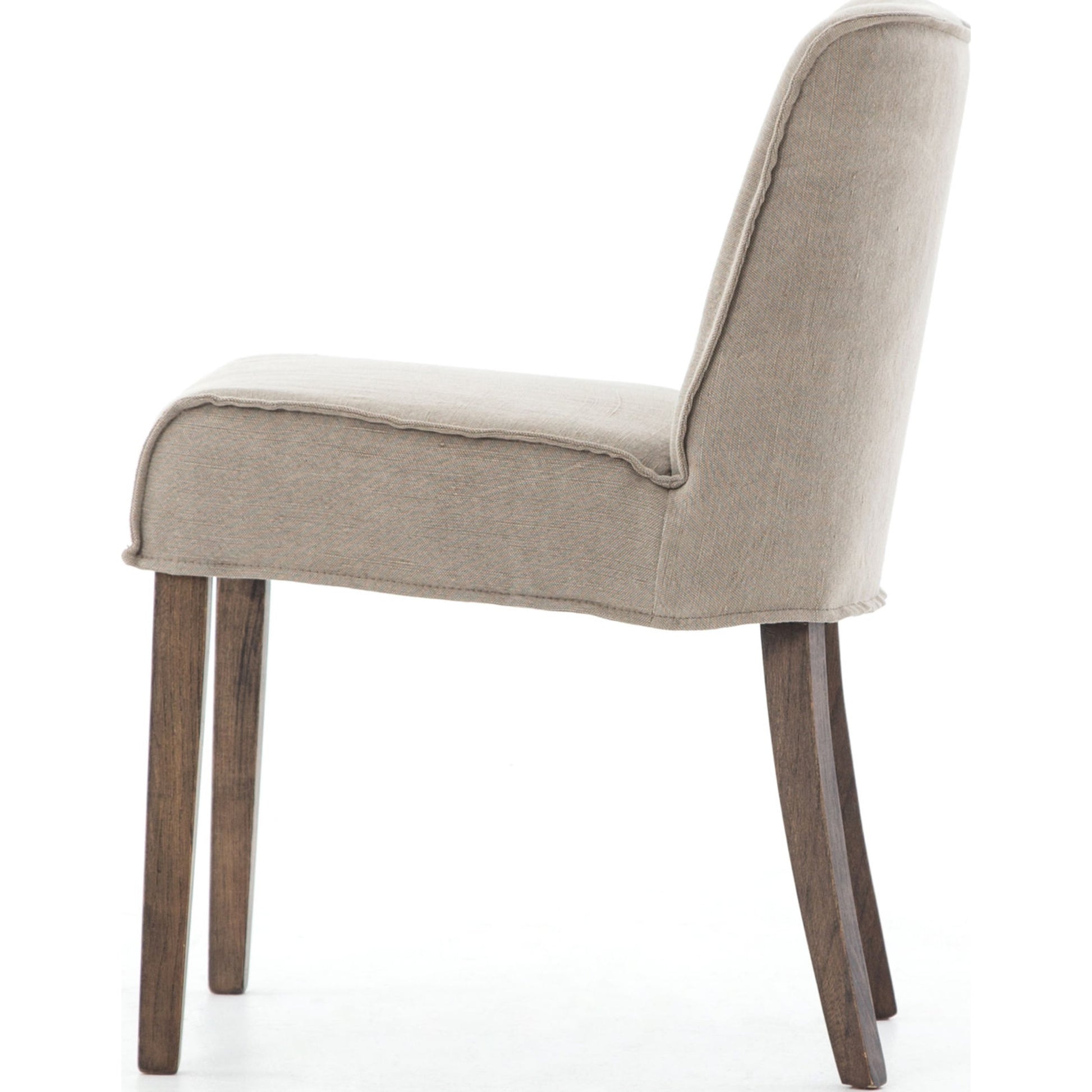 Aria Dining Chair by Four Hands in sienna chestnut, warm nettlewood and sienna chestnut. Made from top grain leather, solid nettlewood, 100% polyester in a modern style.