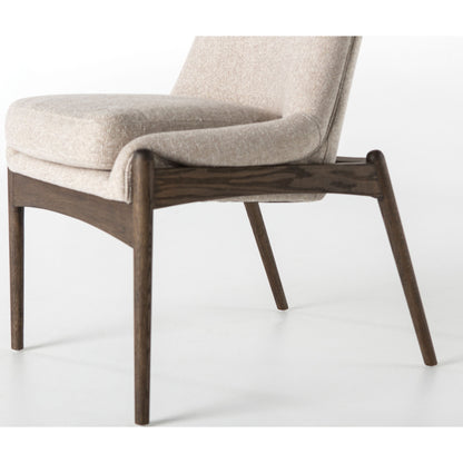 Braden Dining Chair by Four Hands in light camel, warm oak. Made from 100% polyester, solid oak in a modern style.