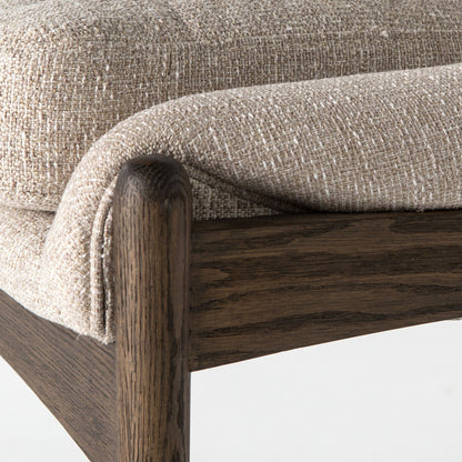 Braden Dining Chair by Four Hands in light camel, warm oak. Made from 100% polyester, solid oak in a modern style.