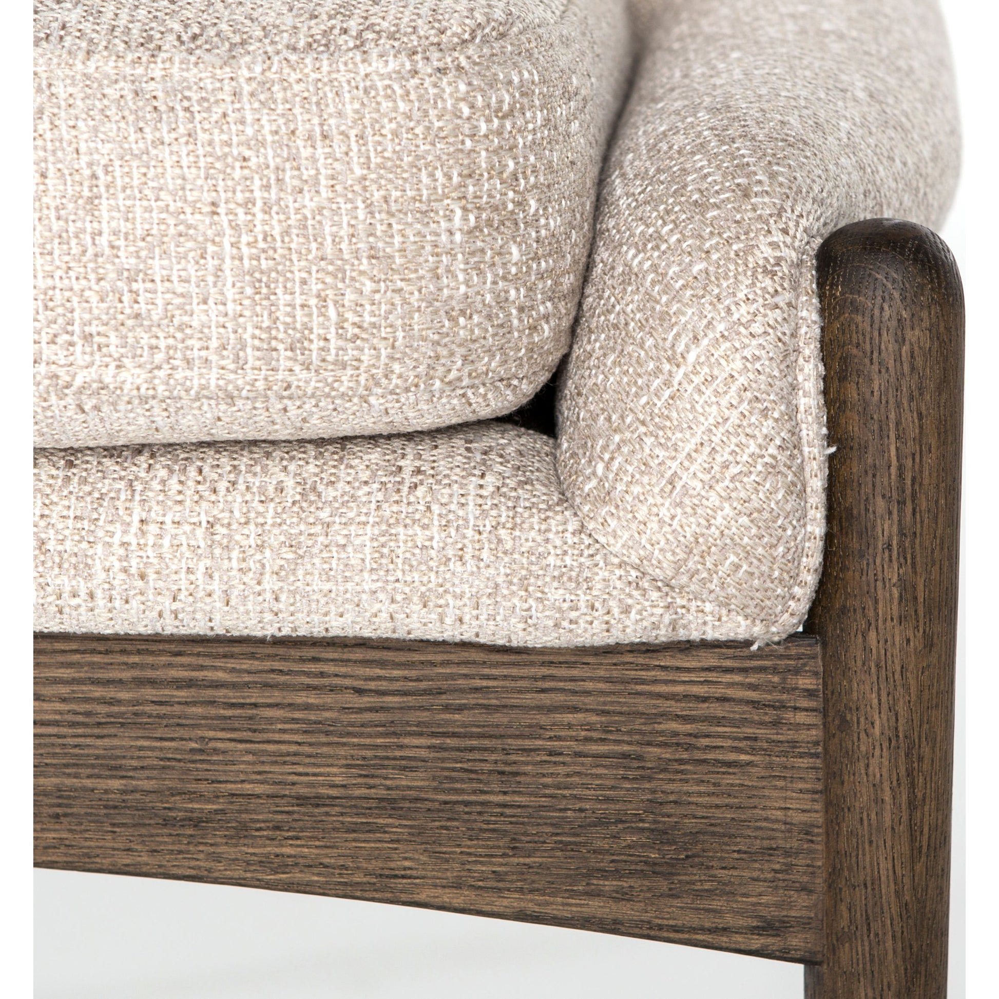 Braden Dining Chair by Four Hands in light camel, warm oak. Made from 100% polyester, solid oak in a modern style.