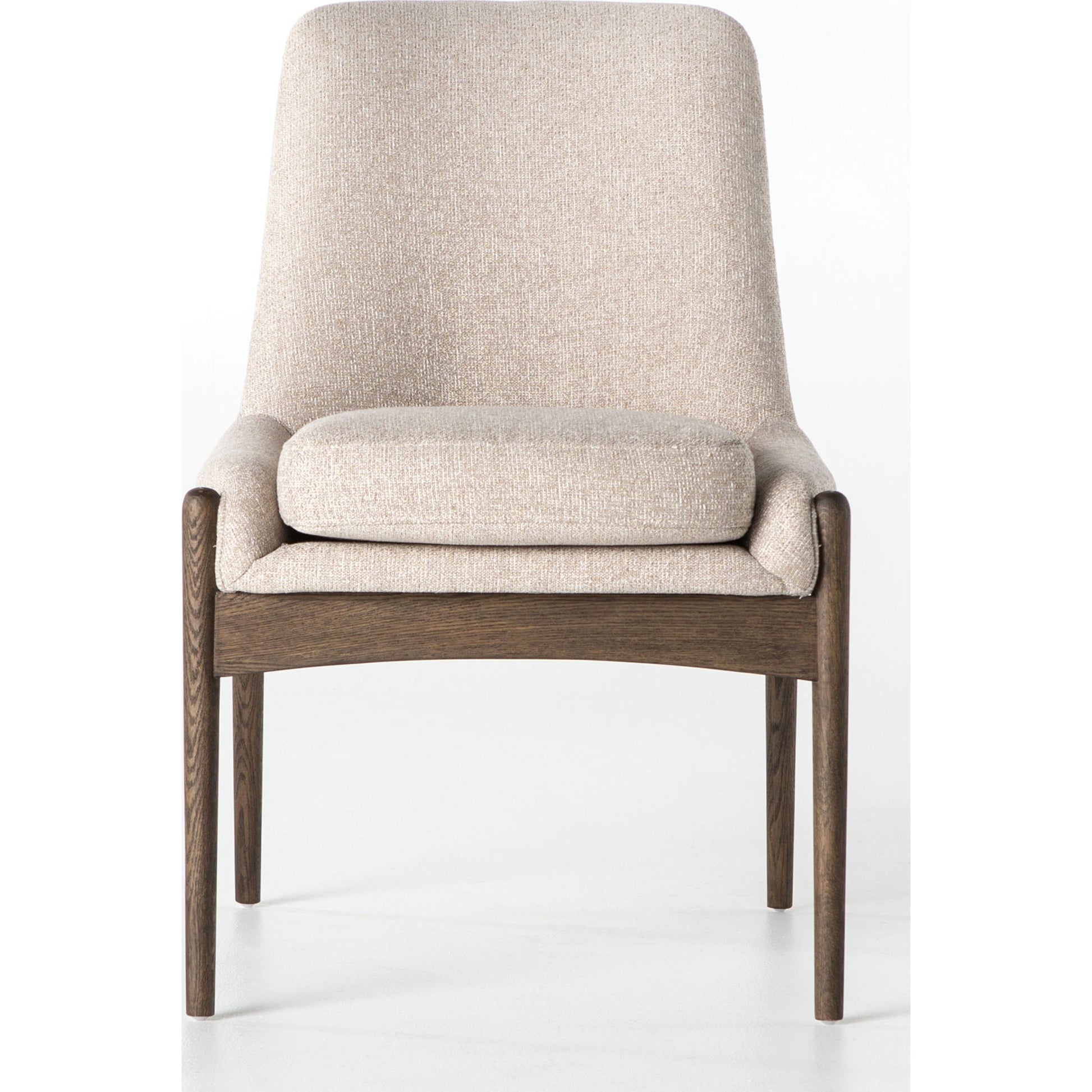 Braden Dining Chair by Four Hands in light camel, warm oak. Made from 100% polyester, solid oak in a modern style.