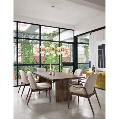 Braden Dining Chair by Four Hands in light camel, warm oak. Made from 100% polyester, solid oak in a modern style.