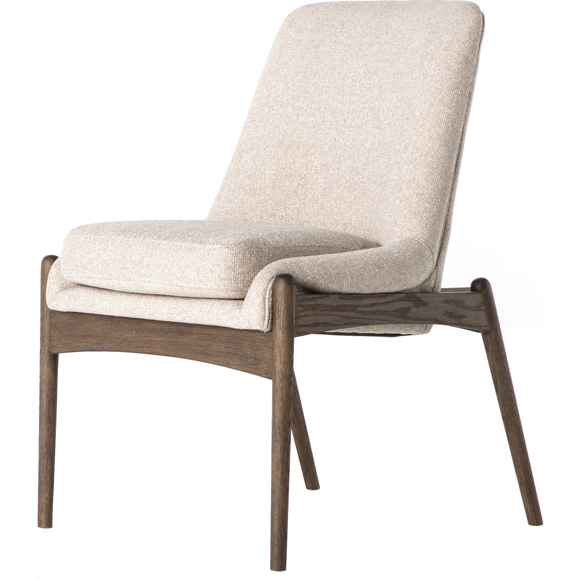 Braden Dining Chair by Four Hands in light camel, warm oak. Made from 100% polyester, solid oak in a modern style.