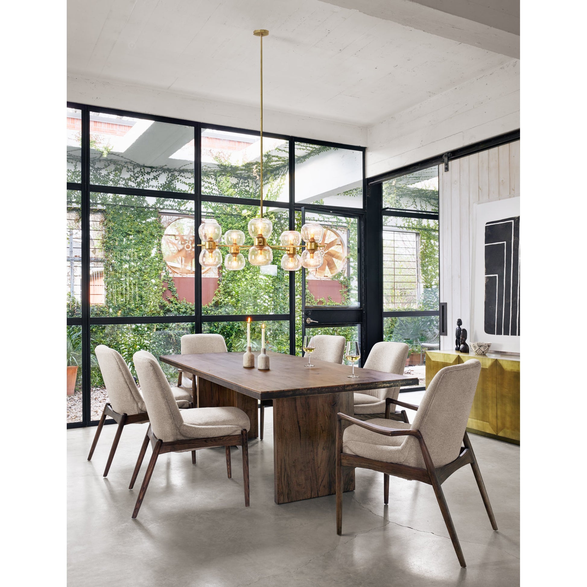 Braden Dining Chair by Four Hands in light camel, warm oak. Made from 100% polyester, solid oak in a modern style.