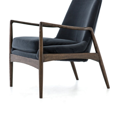 Braden Chair by Four Hands. Made from top grain leather, solid oak, 100% polyester in a modern style.