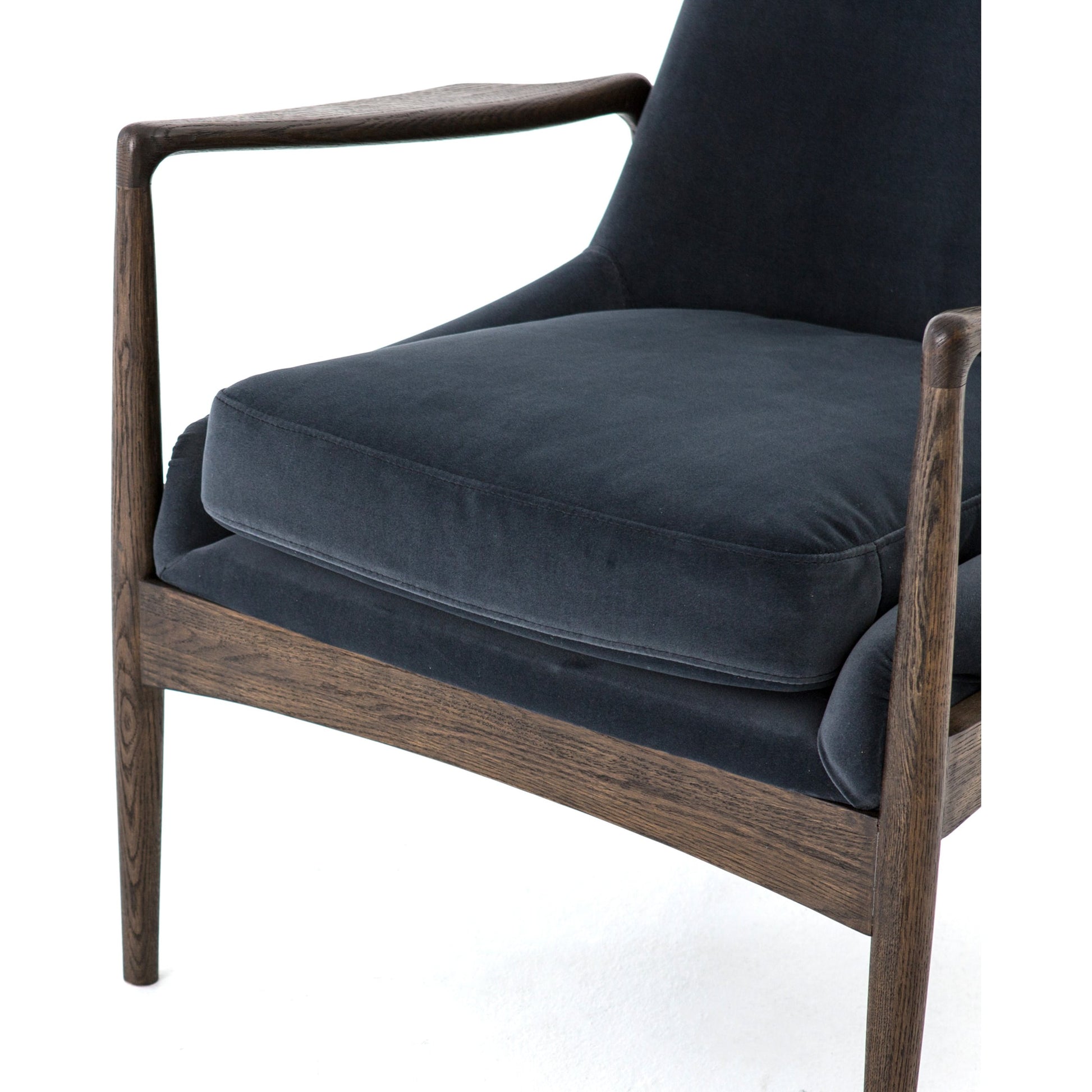 Braden Chair by Four Hands. Made from top grain leather, solid oak, 100% polyester in a modern style.