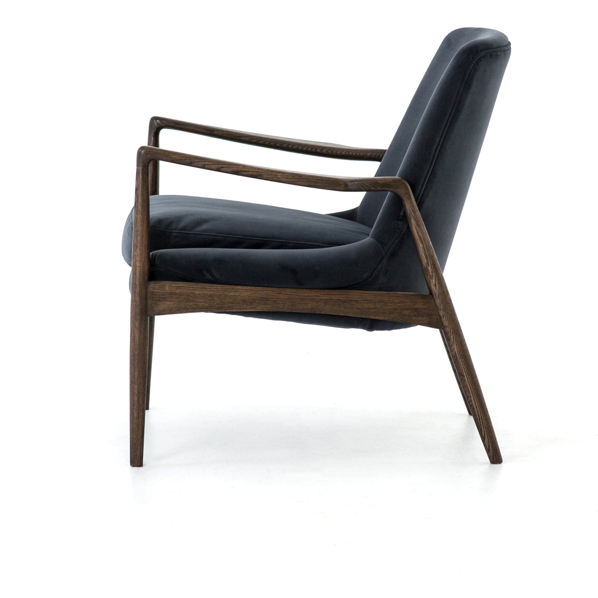 Braden Chair by Four Hands. Made from top grain leather, solid oak, 100% polyester in a modern style.