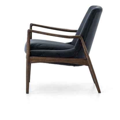 Braden Chair by Four Hands. Made from top grain leather, solid oak, 100% polyester in a modern style.