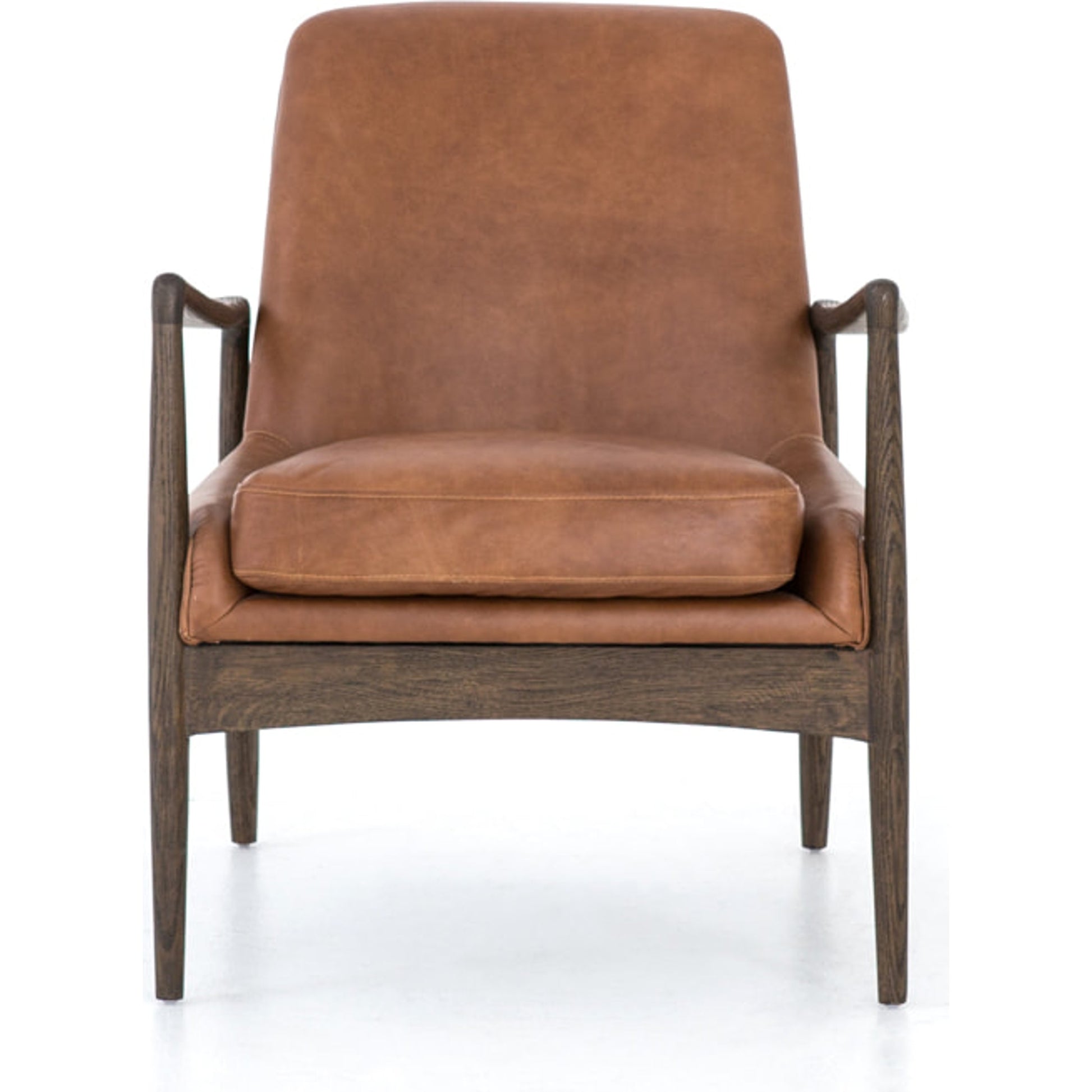 Braden Chair by Four Hands. Made from top grain leather, solid oak, 100% polyester in a modern style.