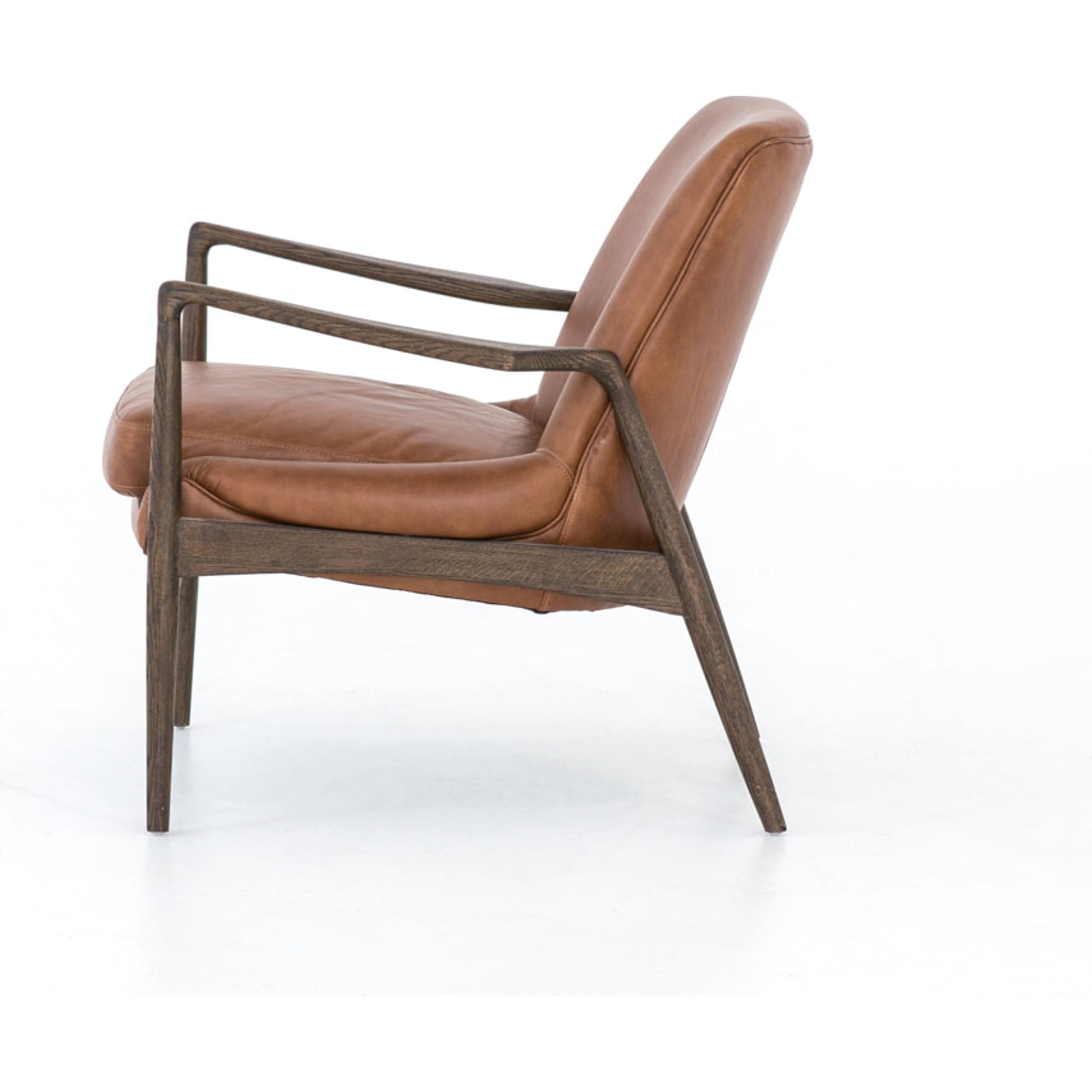 Braden Chair by Four Hands. Made from top grain leather, solid oak, 100% polyester in a modern style.
