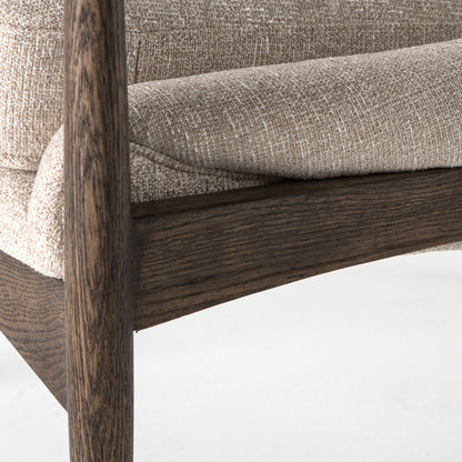 Braden Chair by Four Hands. Made from top grain leather, solid oak, 100% polyester in a modern style.