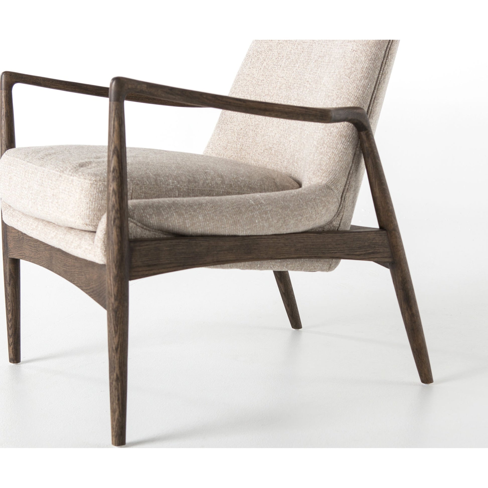Braden Chair by Four Hands. Made from top grain leather, solid oak, 100% polyester in a modern style.