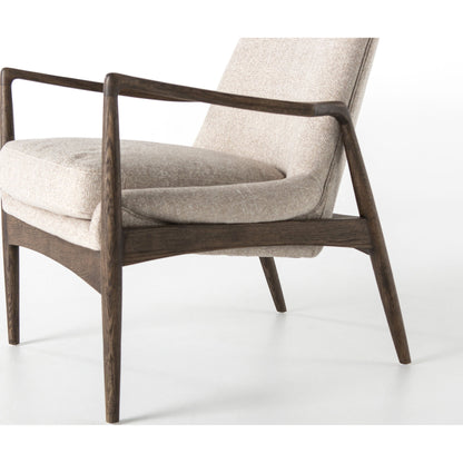 Braden Chair by Four Hands. Made from top grain leather, solid oak, 100% polyester in a modern style.