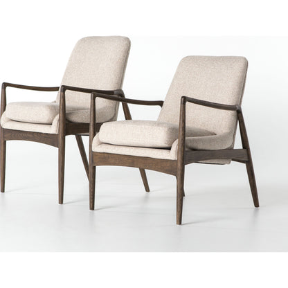 Braden Chair by Four Hands. Made from top grain leather, solid oak, 100% polyester in a modern style.