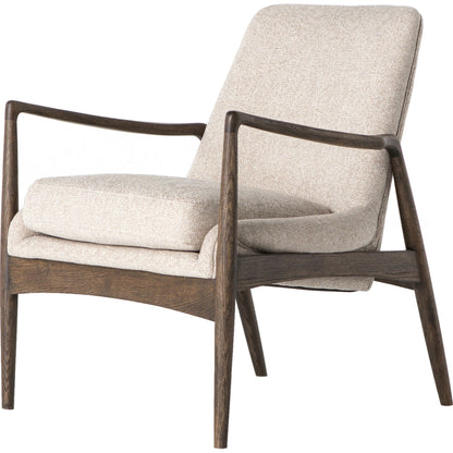 Braden Chair by Four Hands. Made from top grain leather, solid oak, 100% polyester in a modern style.