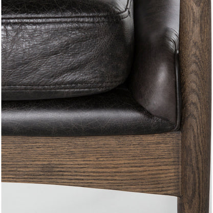 Braden Chair by Four Hands. Made from top grain leather, solid oak, 100% polyester in a modern style.