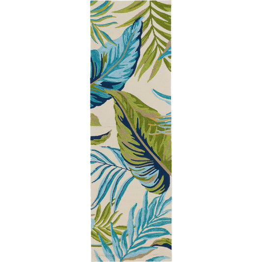 Catalina CAT52 Indoor/Outdoor Rug by Jaipur Living in blue, green. Made from 100% polypropylene in a unique style.