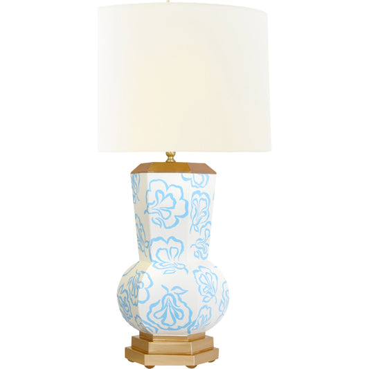 001 None | Unknown | Catalina Bloom Table Lamp by Worlds Away in light blue. Made from unique in a modern style.