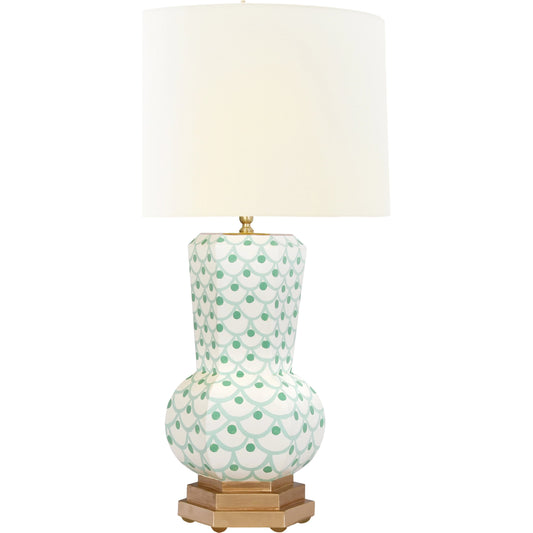 001 None | Unknown | Catalina Scale Table Lamp by Worlds Away in green. Made from unique in a modern style.