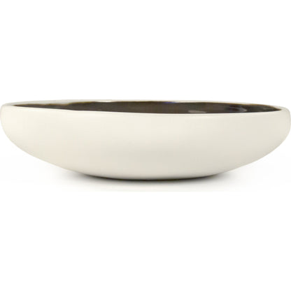 Atomic Platter by Zentique in matte white and ceramic. Made from ceramic in a coastal style.
