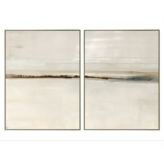 Carol Benson-Cobb's Landscape No.5 Diptych by John-Richard in natural. Made from unique in a modern style.