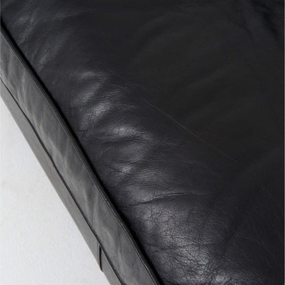 Larkin Club Chair by Four Hands in cigar and antique oak, antique brass nailhead. Made from top grain leather, solid ash, iron in a modern style.