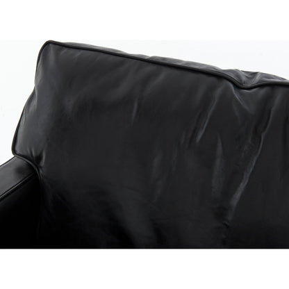 Larkin Sofa by Four Hands in cigar, antique oak, antique brass nailhead. Made from top grain leather, solid ash, iron in a modern style.