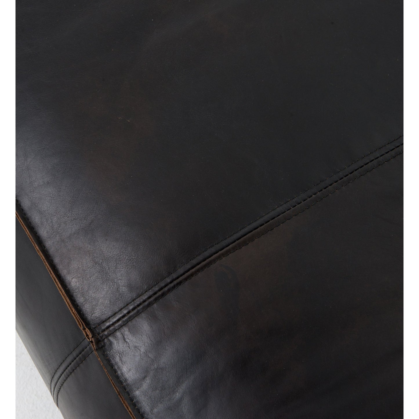 004 S-279451 | Additional Silo | Nolita Reverse Stitch Sofa by Four Hands in rider black. Made from top grain leather, solid ash, 100% polyester in a modern style.