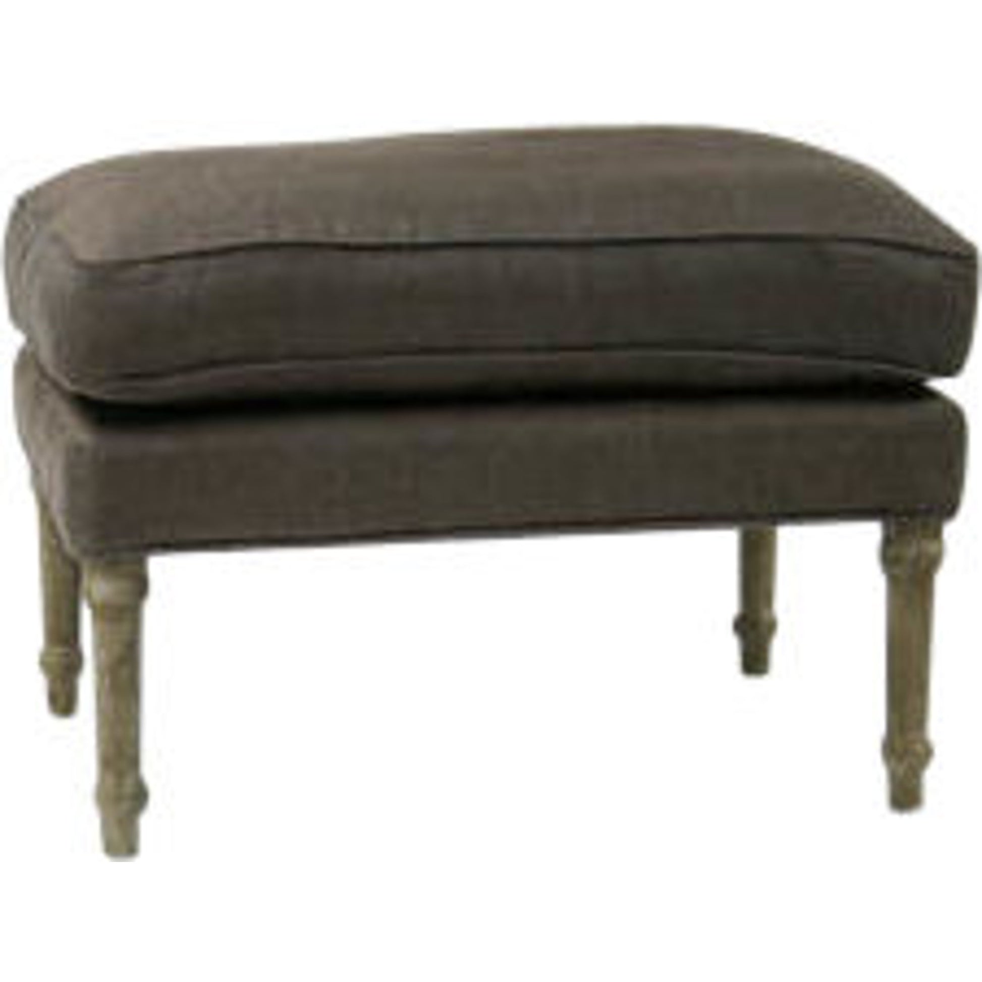 Louis Ottoman by Zentique. Made from limed grey oak in a traditional style.