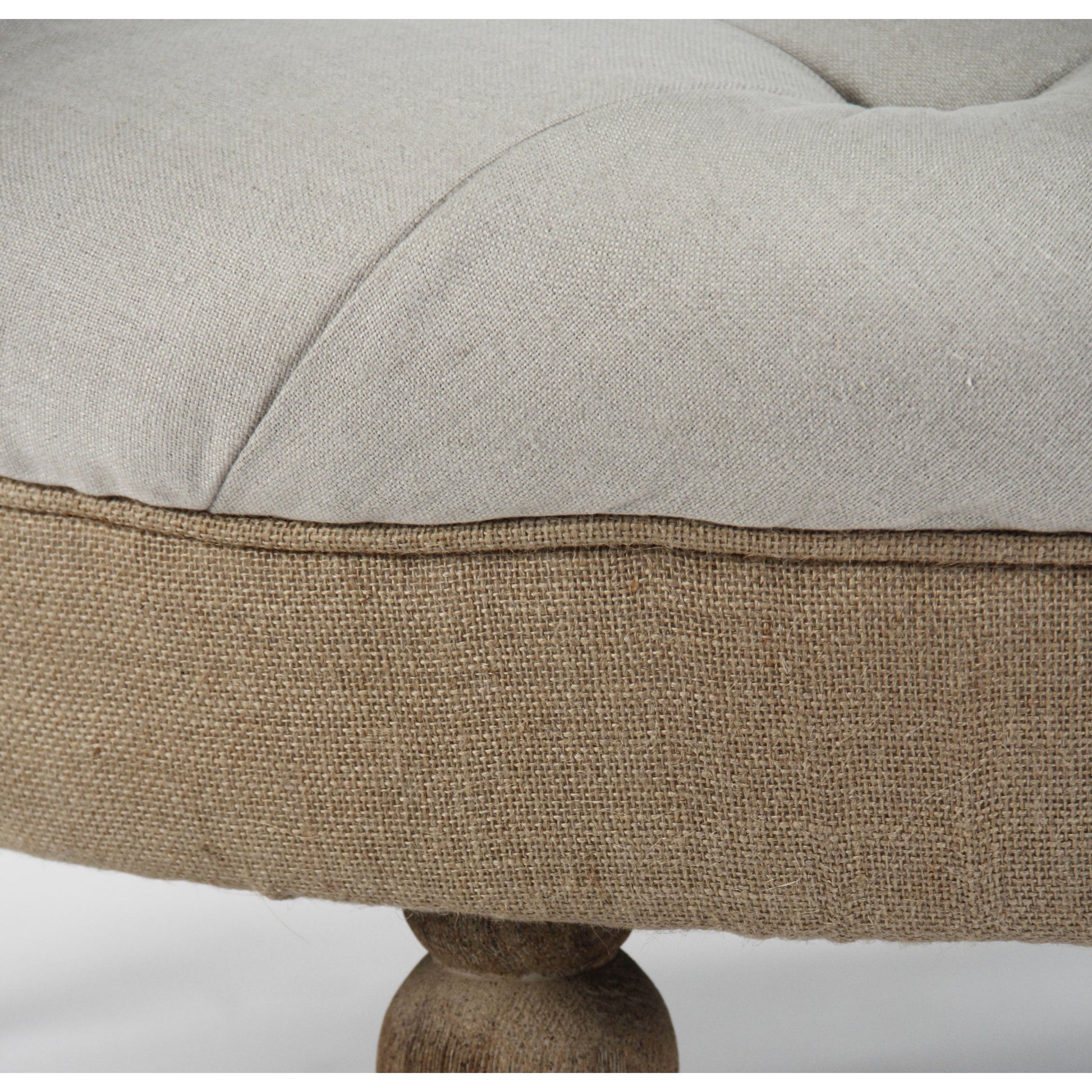 Maison Tufted Round Ottoman by Zentique. Made from unique in a traditional style.