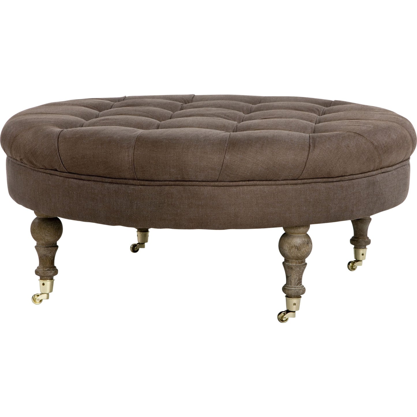 003 S-337742 | Primary Silo | Maison Tufted Round Ottoman by Zentique. Made from unique in a traditional style.