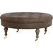 Maison Tufted Round Ottoman by Zentique. Made from unique in a traditional style.