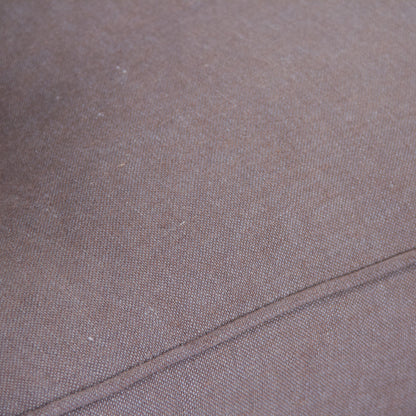 Zacharie Wingback Club Chair in Aubergine Linen by Zentique in aubergine linen and limed gray oak. Made from unique in a traditional style.