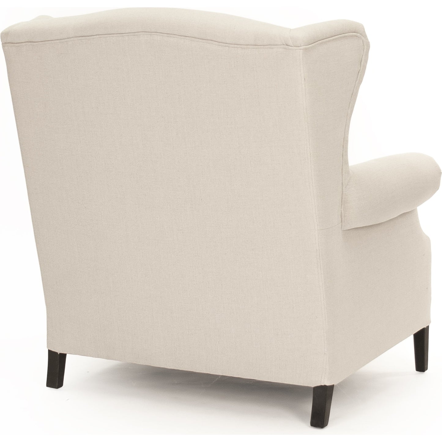 003 SR-900356 | Additional Silo | Napoleon Provence Half Wingback Chair by Zentique in natural linen. Made from dark brown oak in a traditional style.