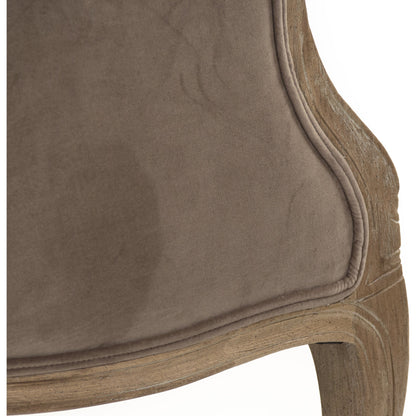 Pierre Club Chair by Zentique in limed gray oak. Made from limed grey oak in a traditional style.