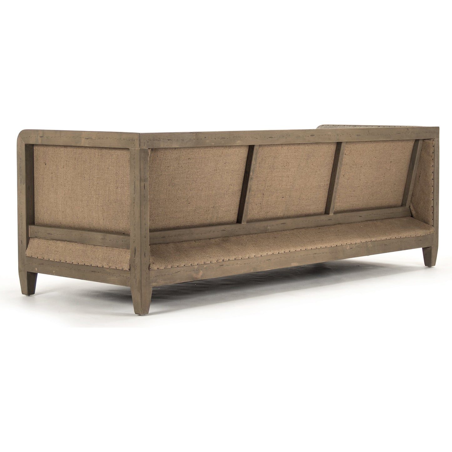 004 S-338457 | Additional Silo | Vert Deconstructed Sofa by Zentique in green moss linen, cotton, jute and dry finished birch. Made from dry finished birch in a modern style.