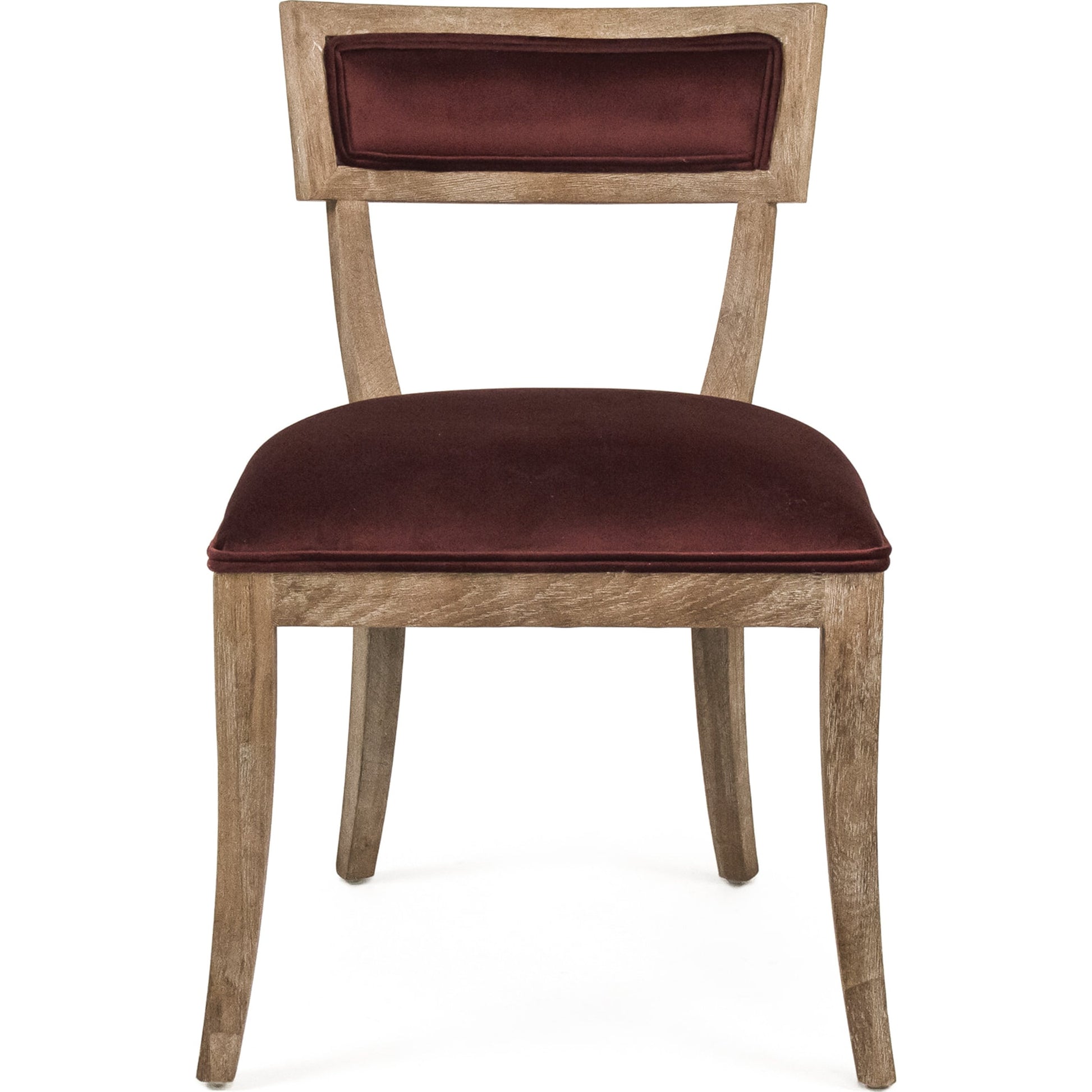 Carvell Side Chair by Zentique in limed gray oak. Made from limed grey oak in a cottage & farmhouse style.
