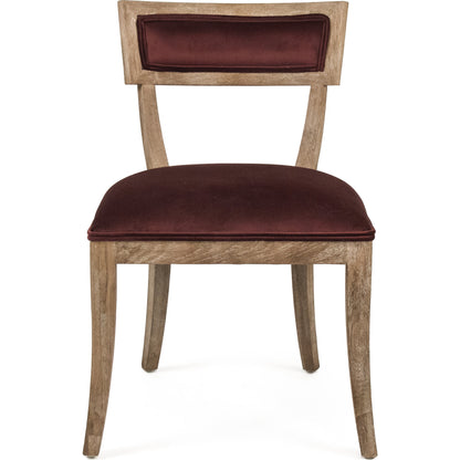Carvell Side Chair by Zentique in limed gray oak. Made from limed grey oak in a cottage & farmhouse style.