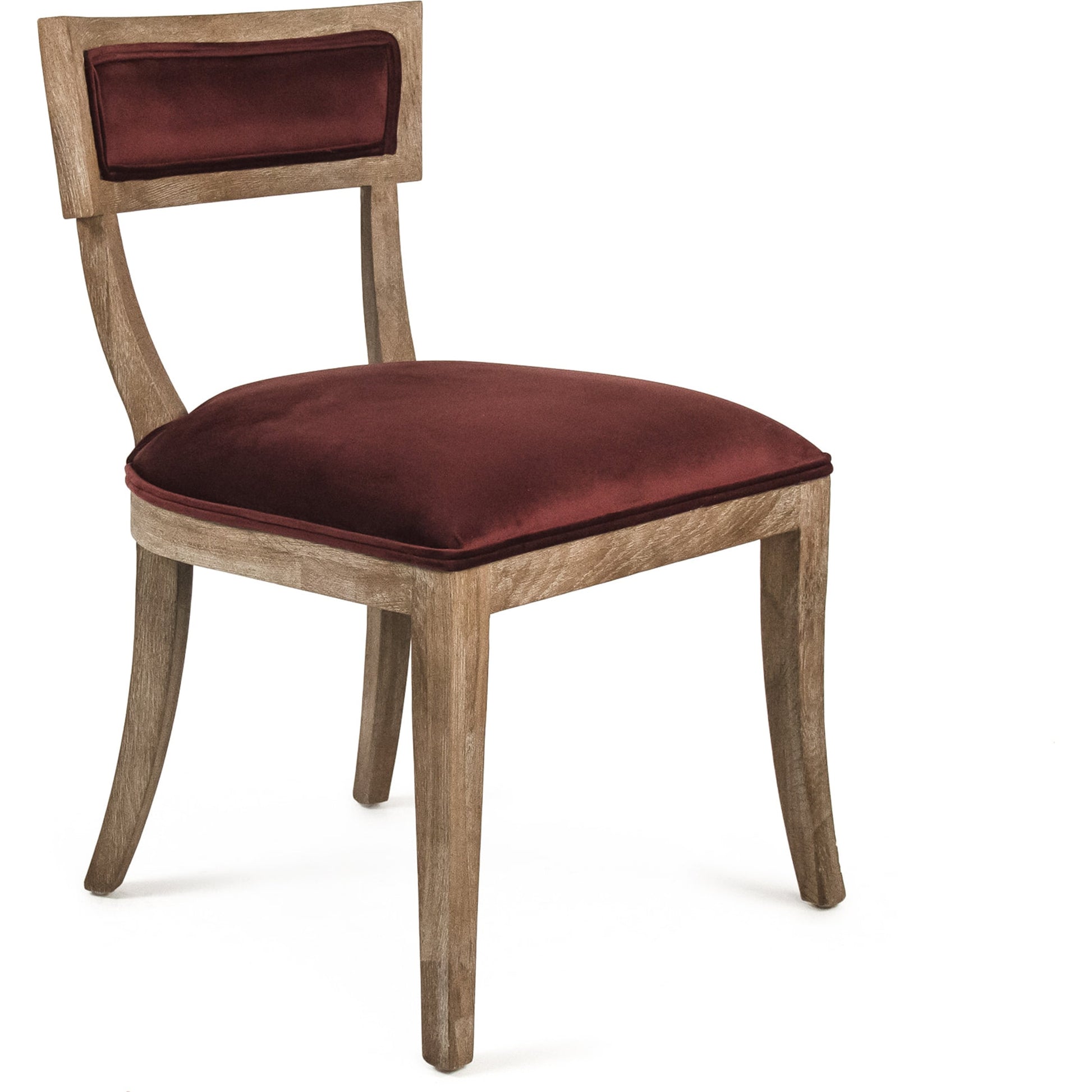 Carvell Side Chair by Zentique in limed gray oak. Made from limed grey oak in a cottage & farmhouse style.