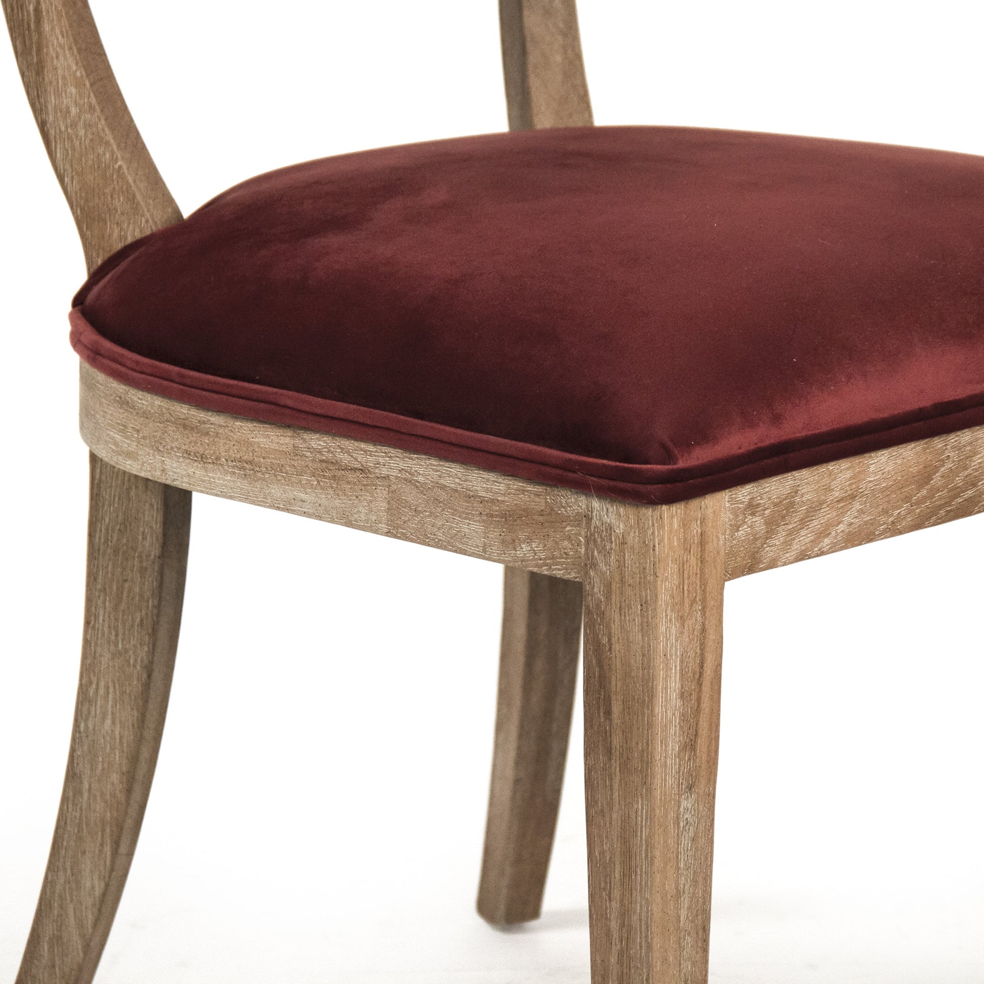 Carvell Side Chair by Zentique in limed gray oak. Made from limed grey oak in a cottage & farmhouse style.